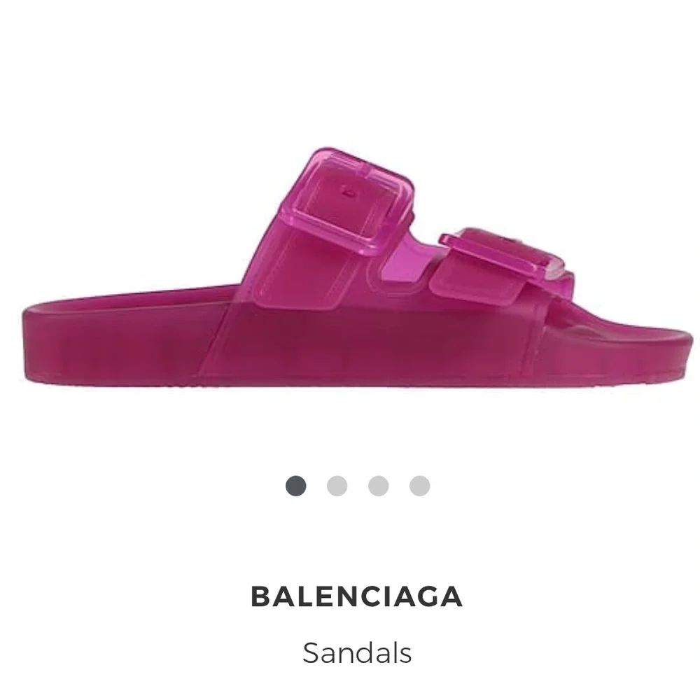 BALENCIAGA “Mallorca” jelly sandals AUTHENTIC, magenta - Picture 4 of 13